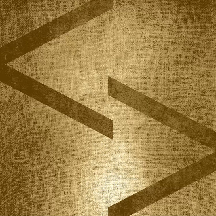 greater less than-Gold Shimmer by 5by5collective wall art