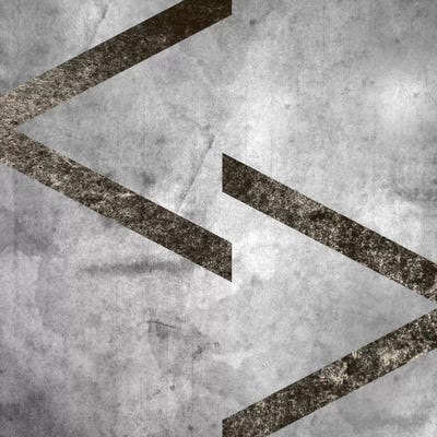 greater less than-Silver Fading by 5by5collective framed canvas print