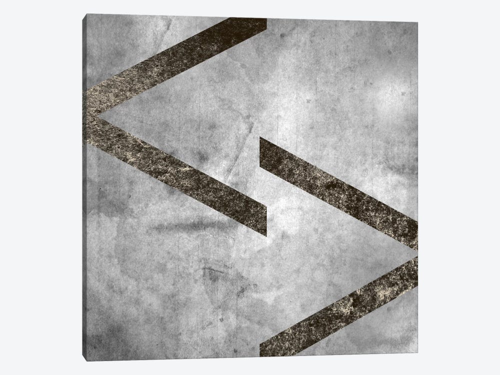 greater less than-Silver Fading by 5by5collective 1-piece Canvas Print