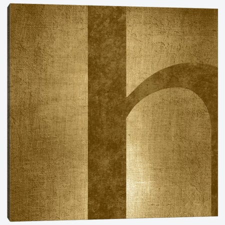 H-Gold Shimmer Canvas Print #TOA291} by 5by5collective Art Print
