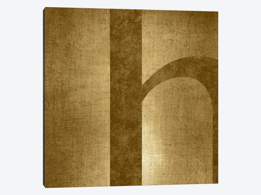 H-Gold Shimmer by 5by5collective 1-piece Canvas Artwork