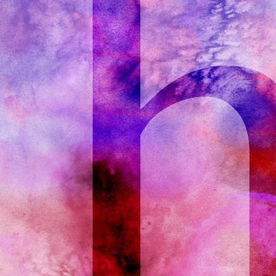 H-Purple by 5by5collective framed canvas print