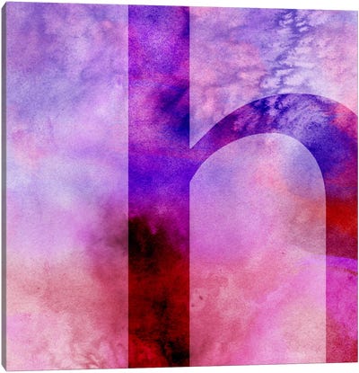 H-Purple Canvas Art Print - Letter H