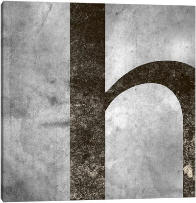 H-Silver Fading Canvas Art Print - Letter H