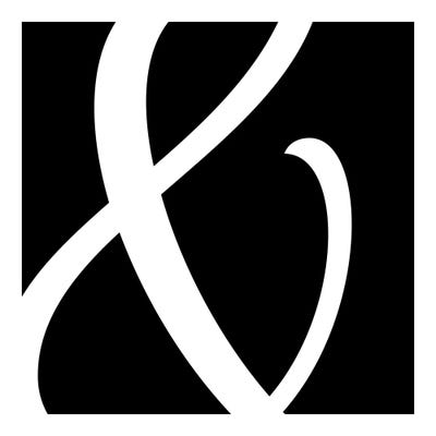 Ampersand in White with Black Background by 5by5collective acrylic art print