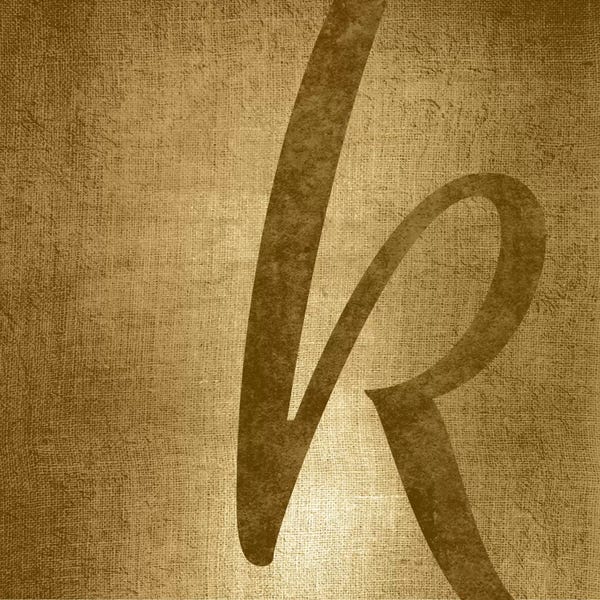The Letter K: K-Gold Shimmer by 5by5collective