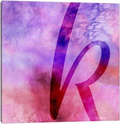 K-Purple Canvas Art Print - Letter K