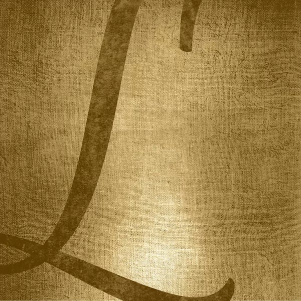 The Letter L: L-Gold Shimmer by 5by5collective