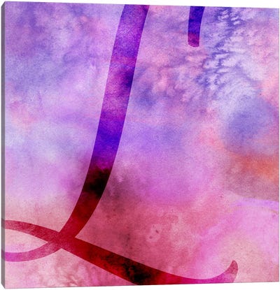 L-Purple Canvas Art Print - Letter L