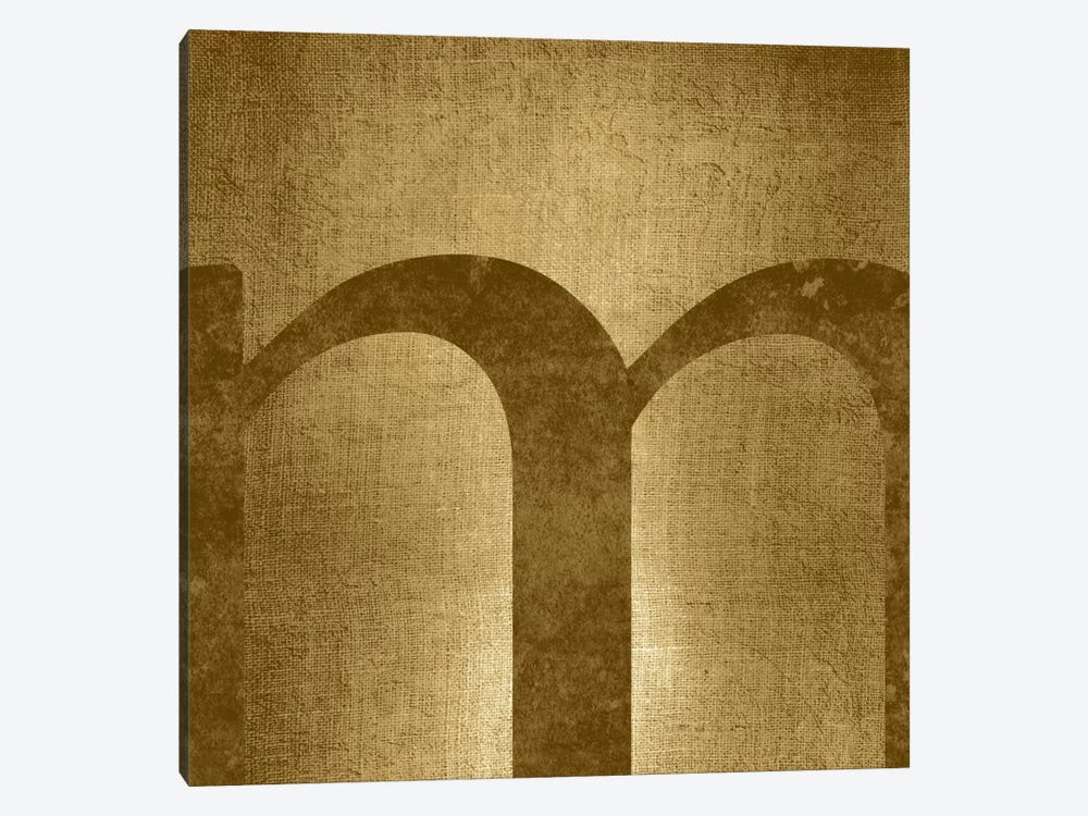 M-Gold Shimmer by 5by5collective 1-piece Canvas Wall Art