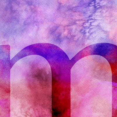 M-Purple by 5by5collective canvas print