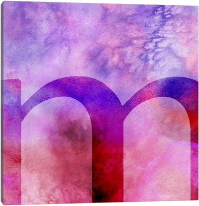 M-Purple Canvas Art Print - Letter M