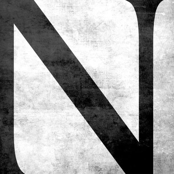 The Letter N: N-B&W Scuff by 5by5collective