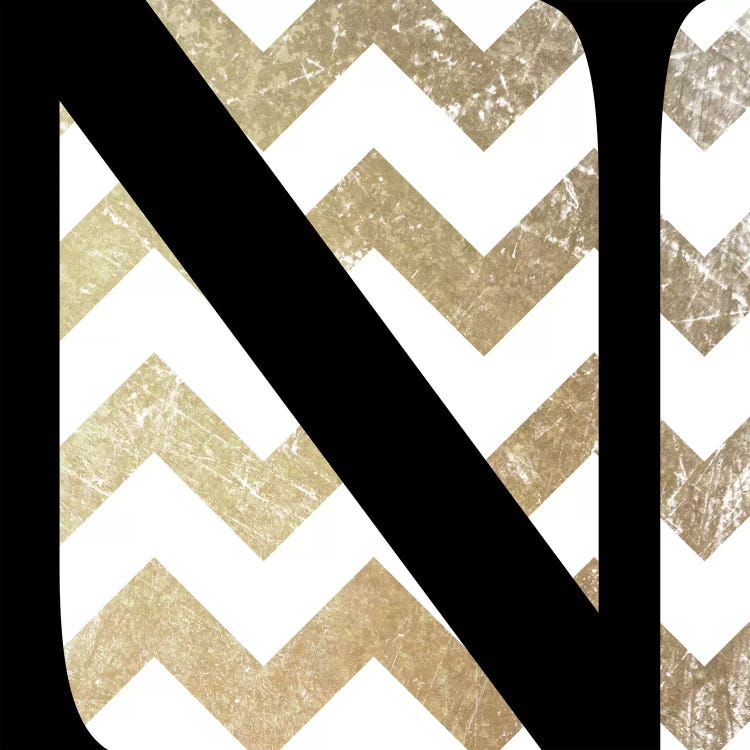 N-Bold Gold Chevron by 5by5collective wall art