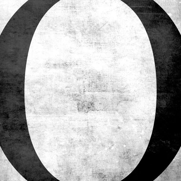 Alphabet: O-B&W Scuff by 5by5collective