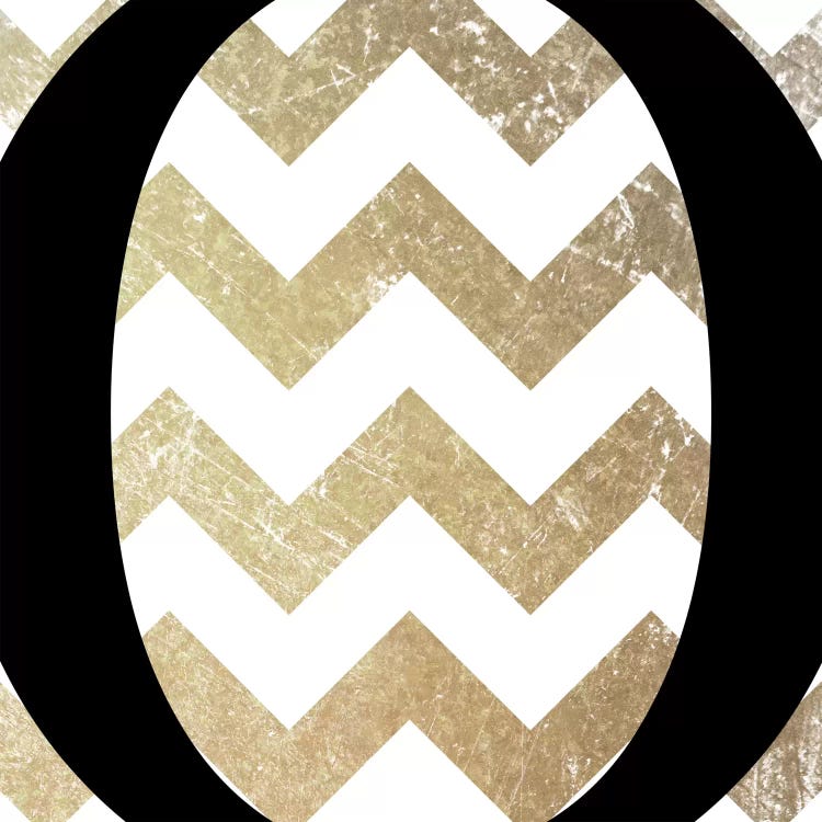 O-Bold Gold Chevron by 5by5collective wall art