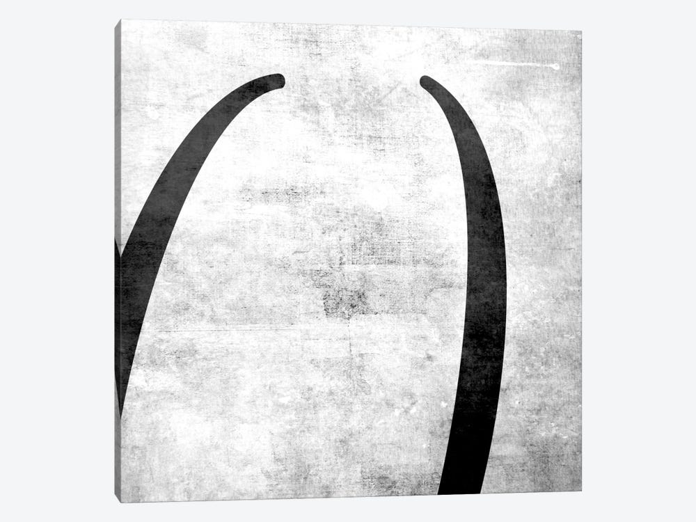Parentheses-B&W Scuff by 5by5collective 1-piece Canvas Art Print