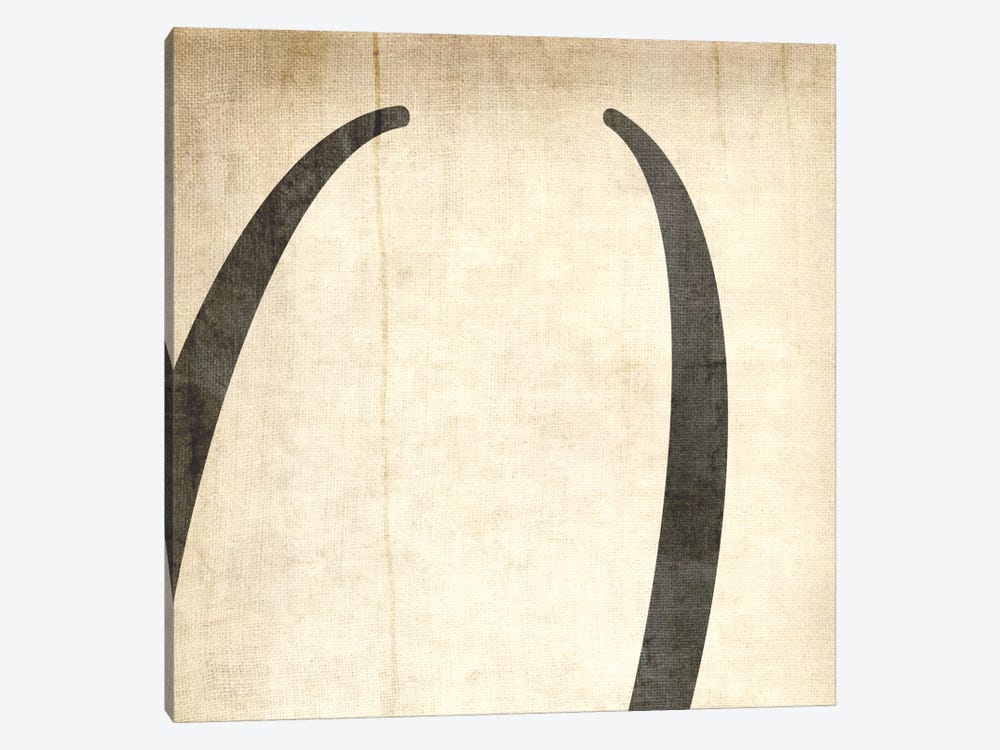 Parentheses-Bleached Linen by 5by5collective 1-piece Canvas Print
