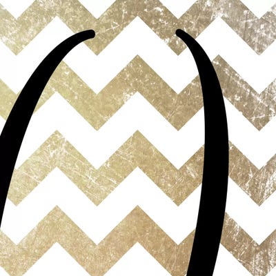 Parentheses-Bold Gold Chevron by 5by5collective canvas print