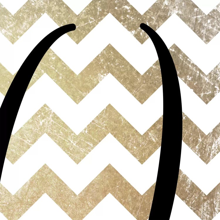 Parentheses-Bold Gold Chevron by 5by5collective wall art