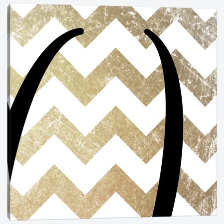 Parentheses-Bold Gold Chevron Canvas Print #TOA344} by 5by5collective Canvas Artwork