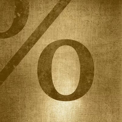 percent-Gold Shimmer by 5by5collective canvas print