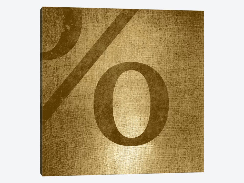 percent-Gold Shimmer by 5by5collective 1-piece Canvas Print