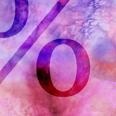 percent-Purple by 5by5collective canvas print