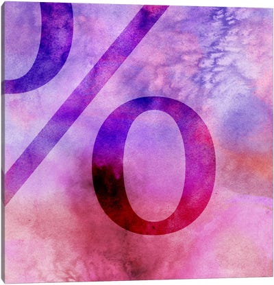 percent-Purple Canvas Art Print - Punctuation Art