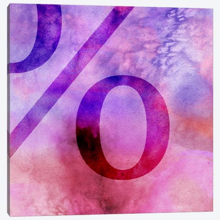 percent-Purple Canvas Print #TOA355} by 5by5collective Canvas Print