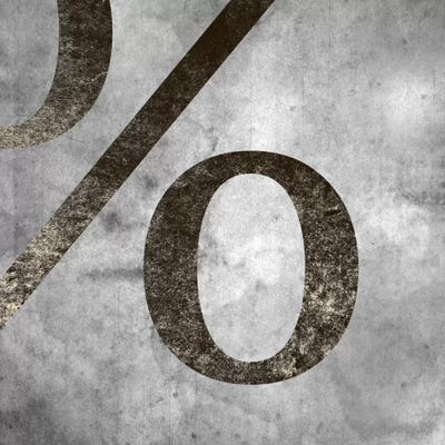 percent-Silver Fading by 5by5collective framed canvas print