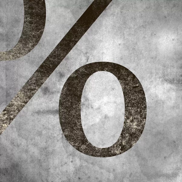 Punctuation: percent-Silver Fading by 5by5collective