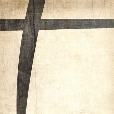 Plus-Bleached Linen by 5by5collective metal wall art