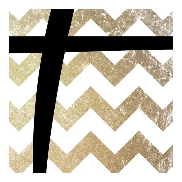 Chevron: Plus-Bold Gold Chevron by 5by5collective