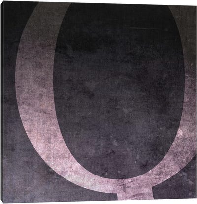 Q-B&W Neg Canvas Art Print - Letter Q