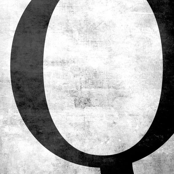 The Letter Q: Q-B&W Scuff by 5by5collective