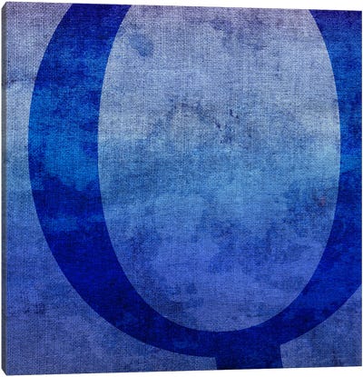 Q-Blue To Purple Stain Canvas Art Print - Letter Q