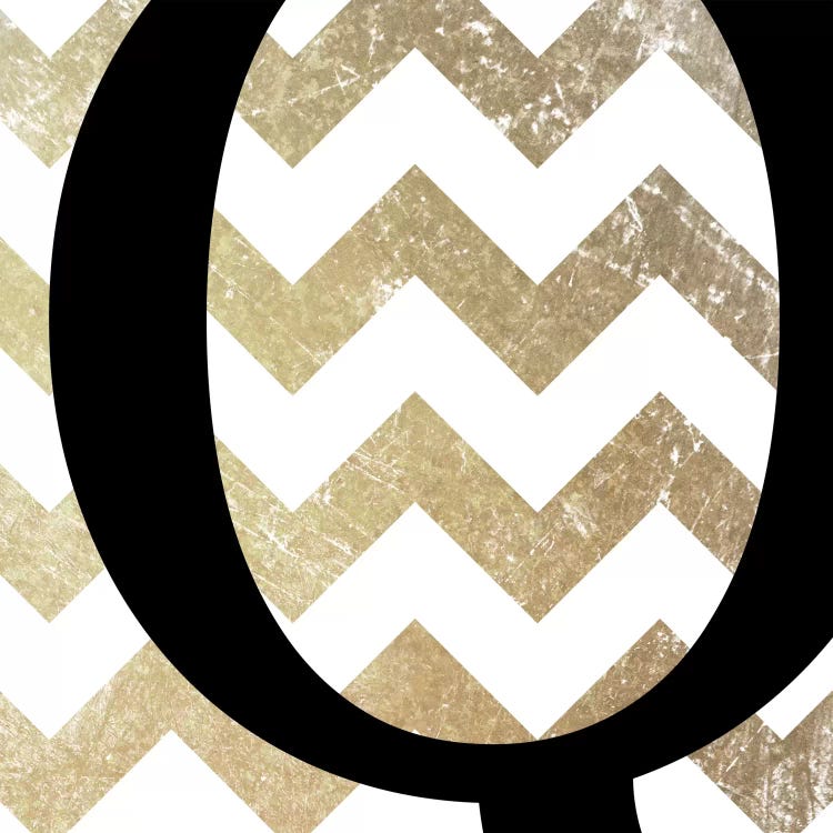 Q-Bold Gold Chevron by 5by5collective wall art