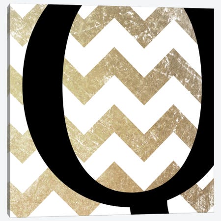 Q-Bold Gold Chevron Canvas Print #TOA368} by 5by5collective Canvas Print