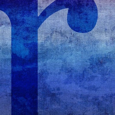 R-Blue To Purple Stain by 5by5collective canvas print