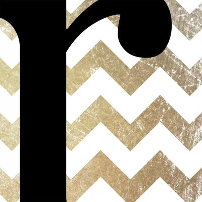 R-Bold Gold Chevron by 5by5collective canvas print