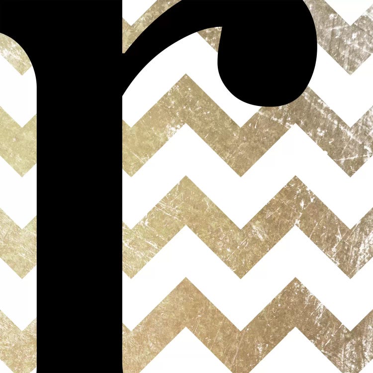 R-Bold Gold Chevron by 5by5collective wall art