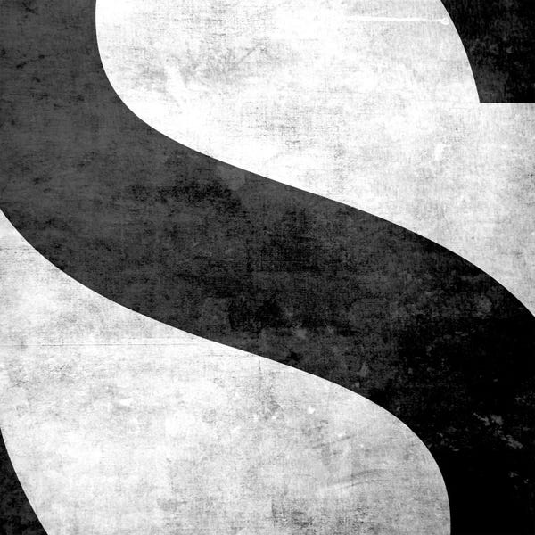 Alphabet: S-B&W Scuff by 5by5collective