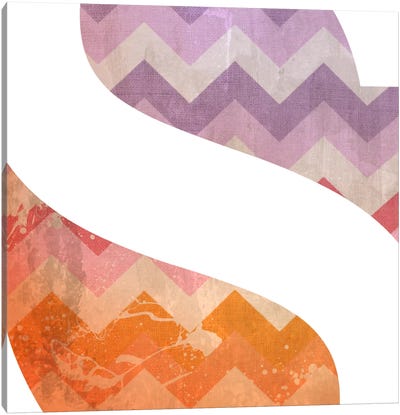 S-Blah Stained Canvas Art Print - Chevron Patterns