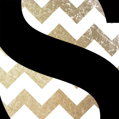 S-Bold Gold Chevron by 5by5collective canvas print