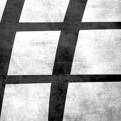 Sharp-B&W Scuff by 5by5collective metal wall art