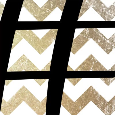 Sharp-Bold Gold Chevron by 5by5collective metal wall art