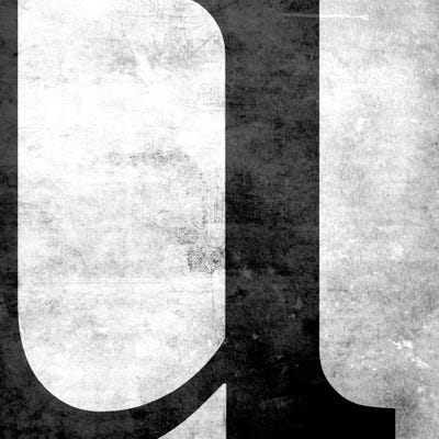 U-B&W Scuff by 5by5collective framed canvas print