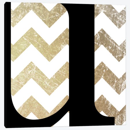 U-Bold Gold Chevron Canvas Print #TOA404} by 5by5collective Canvas Art Print