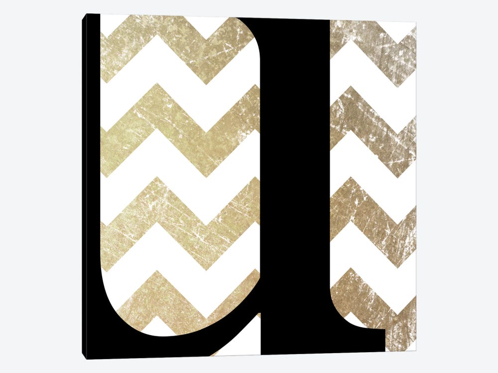 U-Bold Gold Chevron by 5by5collective 1-piece Canvas Artwork